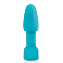 Korek analny Rimming Petite Teal z obrotowymi koralikami i wibracją, 10 cm - 3