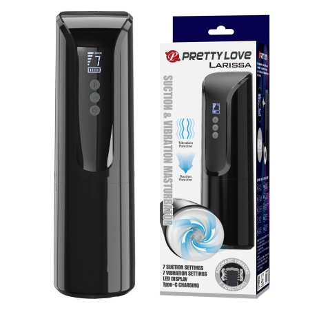 Masturbator Larissa z funkcjami ssania i wibracji o długości 27,8 cm - 1