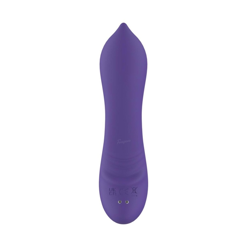 Curling Mini Vibrator - zakrzywiona końcówka come-hither, silikon medyczny, 17,4 cm, kolor Midnight Violet - 4