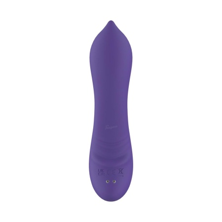 Curling Mini Vibrator - zakrzywiona końcówka come-hither, silikon medyczny, 17,4 cm, kolor Midnight Violet - 4