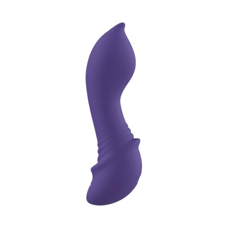 Curling Mini Vibrator - zakrzywiona końcówka come-hither, silikon medyczny, 17,4 cm, kolor Midnight Violet - 5