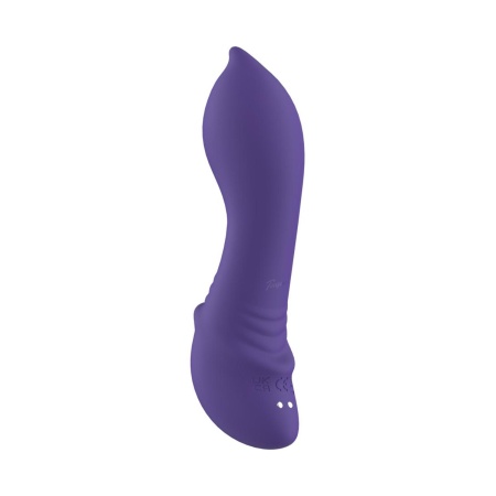 Curling Mini Vibrator - zakrzywiona końcówka come-hither, silikon medyczny, 17,4 cm, kolor Midnight Violet - 6