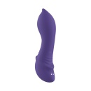 Curling Mini Vibrator - zakrzywiona końcówka come-hither, silikon medyczny, 17,4 cm, kolor Midnight Violet - 6
