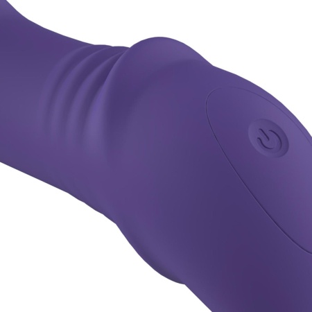Curling Mini Vibrator - zakrzywiona końcówka come-hither, silikon medyczny, 17,4 cm, kolor Midnight Violet - 7