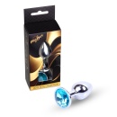 Biżuteria analna Jewellery Silver PLUG Light Blue - stal nierdzewna, bulwiasty kształt, długość 7 cm, średnica 2,7 cm - 6