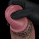 Dildo silikonowe dwuwarstwowe XXL 28 cm - ciemny brąz - 8