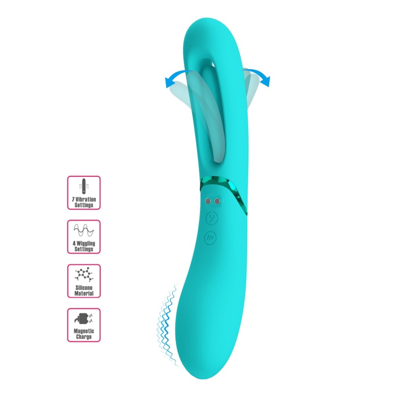 Masażer punktu G ROMANCE Lexie - 7 funkcji wibracji, 4 tryby kołysania, silikon i ABS z ładowaniem magnetycznym USB - 2