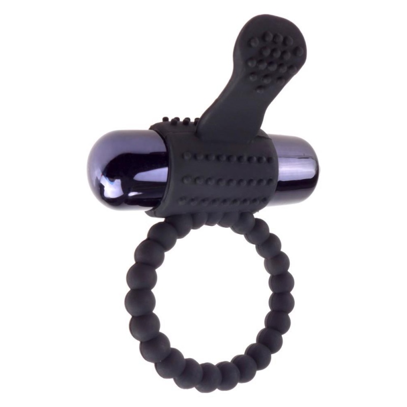 Pierścień erekcyjny z wibracją FCR Vibrating Silicone Super R – wyjmowany bullet, stymulator łechtaczki, średnica wewnętrzna 3,2 - 2