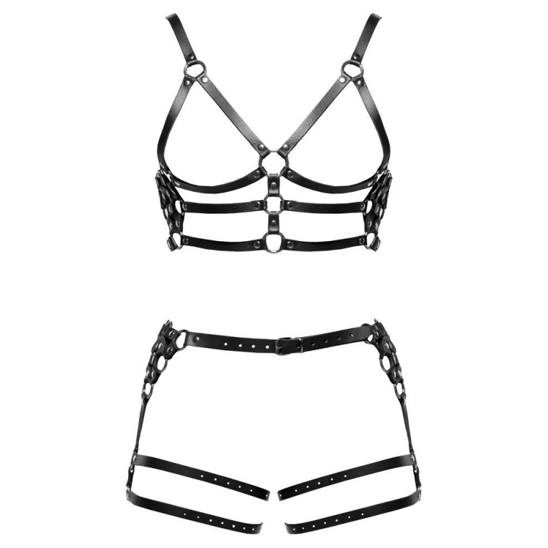 Leather Harness Set M/L - 6