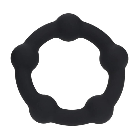 Beaded Silicone Cockring - S - 30mm - Black - 1