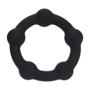 Beaded Silicone Cockring - S - 30mm - Black - 1