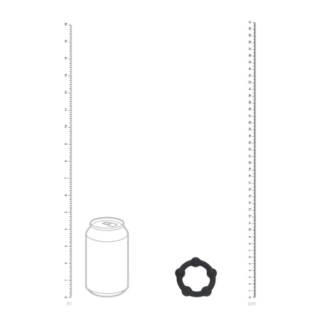 Beaded Silicone Cockring - S - 30mm - Black - 4