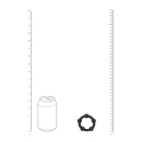 Beaded Silicone Cockring - S - 30mm - Black - 4