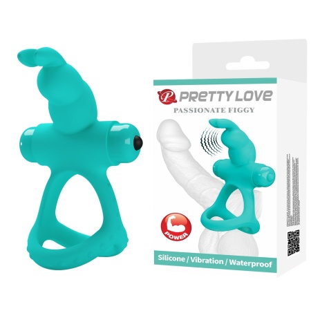 Pierścień na penisa Passionate Figgy z wibratorem - silikon, długość ok. 10 cm - 1