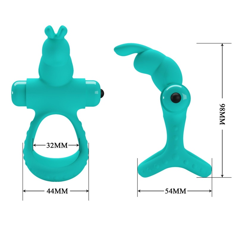 Pierścień na penisa Passionate Figgy z wibratorem - silikon, długość ok. 10 cm - 8