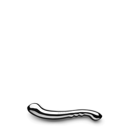 Dwustronne dildo Contour ze stali nierdzewnej, zakrzywione, 27,8 cm - 5
