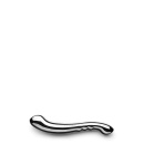 Dwustronne dildo Contour ze stali nierdzewnej, zakrzywione, 27,8 cm - 5