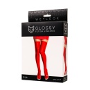 Wetlook Glossy Isla stockings - red S - 4