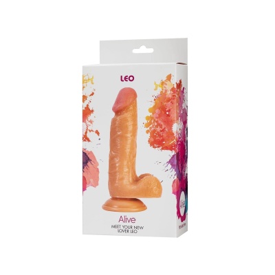 Dildo Lover Leo z przyssawką, wodoodporne IPX8, długość 17 cm, średnica 3,8 cm - 1 2