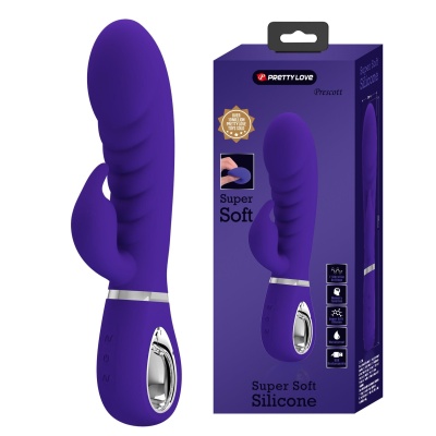 Wibrator króliczy Prescott 20 cm z podwójną stymulacją punktu G i łechtaczki - 1