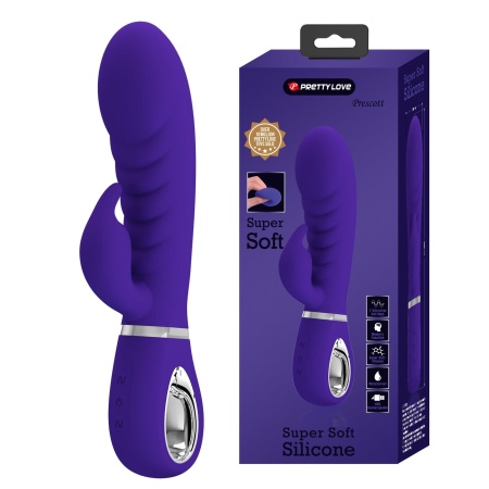 Wibrator króliczy Prescott 20 cm z podwójną stymulacją punktu G i łechtaczki - 1