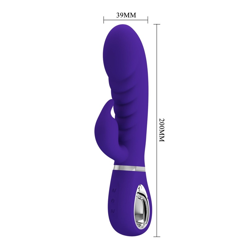 Wibrator króliczy Prescott 20 cm z podwójną stymulacją punktu G i łechtaczki - 9