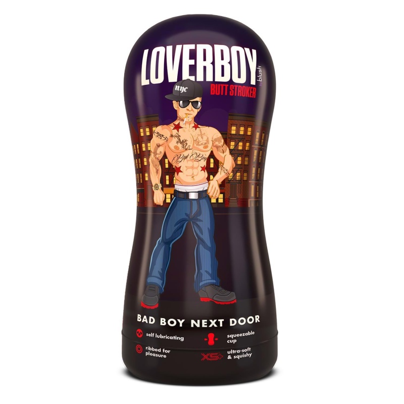 Stroker samosmarujący Bad Boy Next Door z zaworem regulacji podciśnienia 17,7 cm - 1