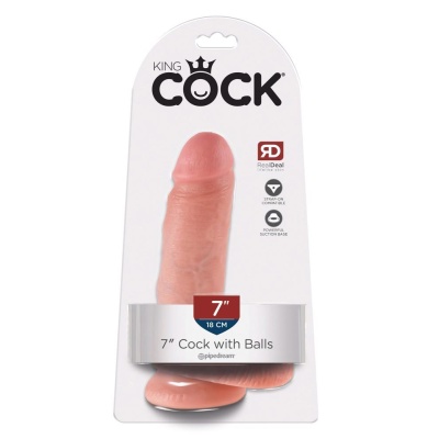 King Cock with balls 7 inch - 1