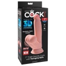 Dildo Triple Density 7″ z ruchomymi jądrami i przyssawką, 21,5 cm - 1