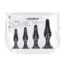 Slim Silicone Anal Plug Set of 4 - S/M/L/XL - Black - 3