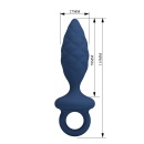 Korek analny z pętelką Size S z miękkiego silikonu, 11,5 cm - 7