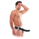 Strap-On FFS 8" Hollow – Drążona proteza z wibracją multispeed, 20 cm, średnica 5 cm, pas 66–117 cm - 4