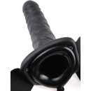 Strap-On FFS 8" Hollow – Drążona proteza z wibracją multispeed, 20 cm, średnica 5 cm, pas 66–117 cm - 6