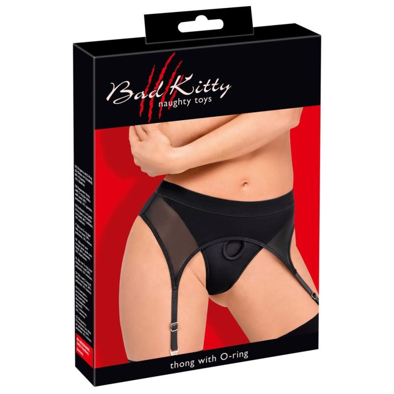 Bad Kitty Suspender Thong 2XL - 1