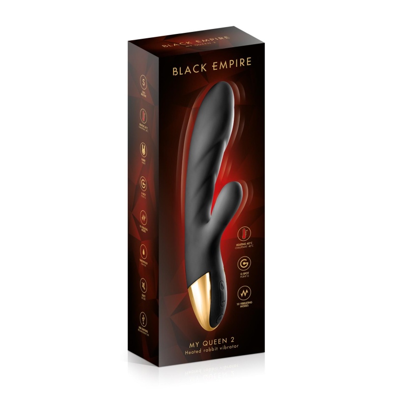 RABBIT HEAT MY QUEEN 2 BLACK EMP VIBRATOR - 3