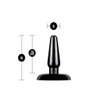 Zestaw wtyczek analnych Basic Plug Kit Black - trzy zwężane wtyczki z podstawami bezpieczeństwa, 10,1-16,5 cm - 4