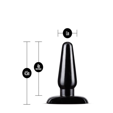 Zestaw wtyczek analnych Basic Plug Kit Black - trzy zwężane wtyczki z podstawami bezpieczeństwa, 10,1-16,5 cm - 5
