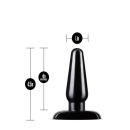 Zestaw wtyczek analnych Basic Plug Kit Black - trzy zwężane wtyczki z podstawami bezpieczeństwa, 10,1-16,5 cm - 5