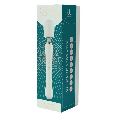 Wibrator różdżkowy GLAM XL Wand - elastyczna szyjka, wymiary 29 × 5,3 cm - 1