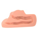 Masturbator dwukanałowy Double Stroker Light – manualny, TPR Fanta Flesh, długość 14,2 cm - 4