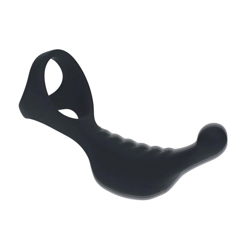 Wibrujący stymulator prostaty z pierścieniem Tri O LVL03-0027BLK - 10 trybów wibracji i silikon hipoalergiczny - 5