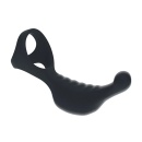 Wibrujący stymulator prostaty z pierścieniem Tri O LVL03-0027BLK - 10 trybów wibracji i silikon hipoalergiczny - 5