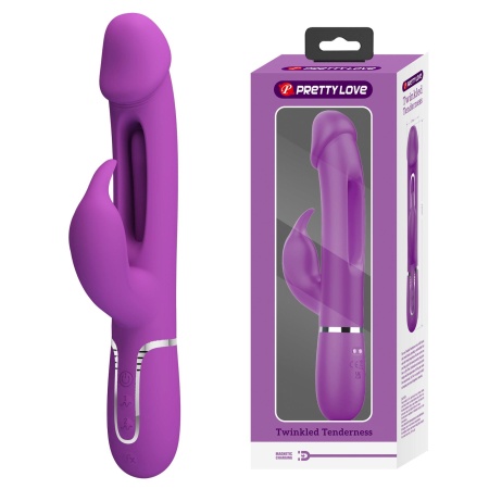 Wibrator króliczek Kampas Purple - podwójne silniki, ruchomy języczek i 7 funkcji wibracji - 1