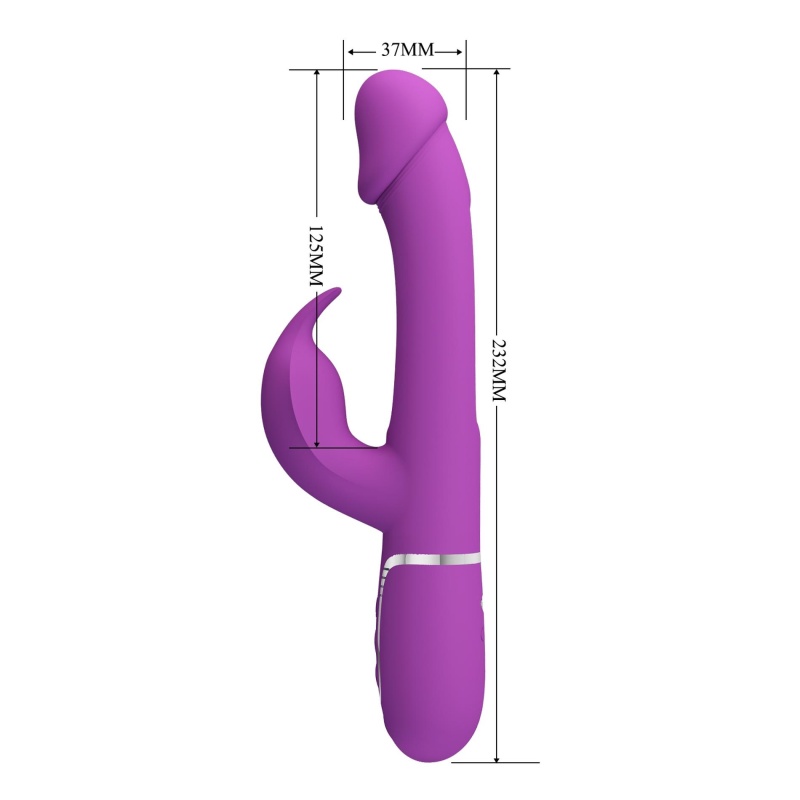Wibrator króliczek Kampas Purple - podwójne silniki, ruchomy języczek i 7 funkcji wibracji - 9