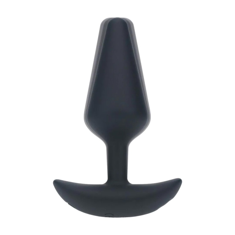 Classic Vibrating Silicone Anal Plug - M - Black - 5