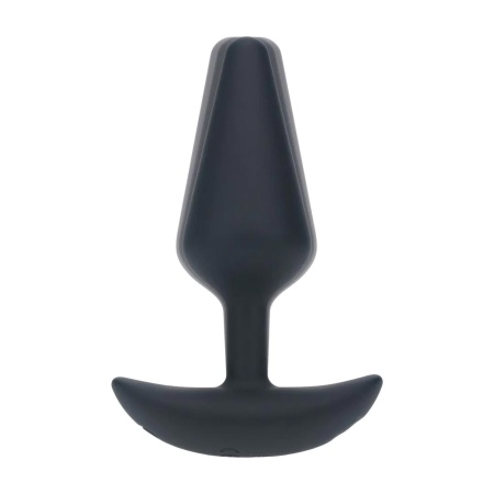 Classic Vibrating Silicone Anal Plug - M - Black - 5