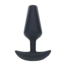 Classic Vibrating Silicone Anal Plug - M - Black - 5