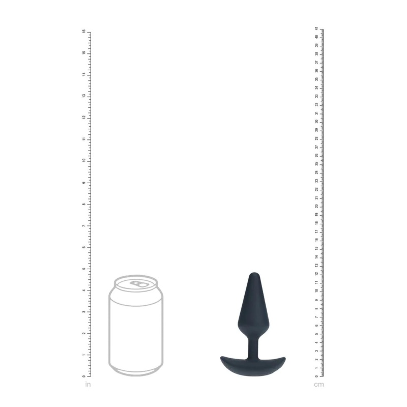 Classic Vibrating Silicone Anal Plug - M - Black - 6