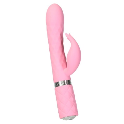 Wibrator ze stymulacją łechtaczki Pillow Talk Lively Pink – napęd rotacyjno-wibracyjny, silikon medyczny, 24 cm - 1 2