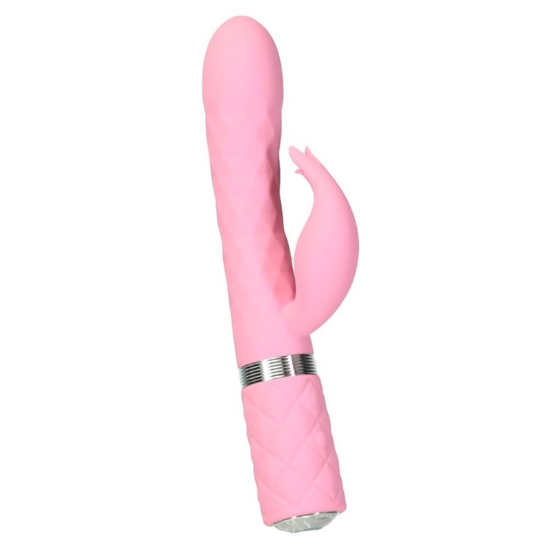 Wibrator ze stymulacją łechtaczki Pillow Talk Lively Pink – napęd rotacyjno-wibracyjny, silikon medyczny, 24 cm - 2